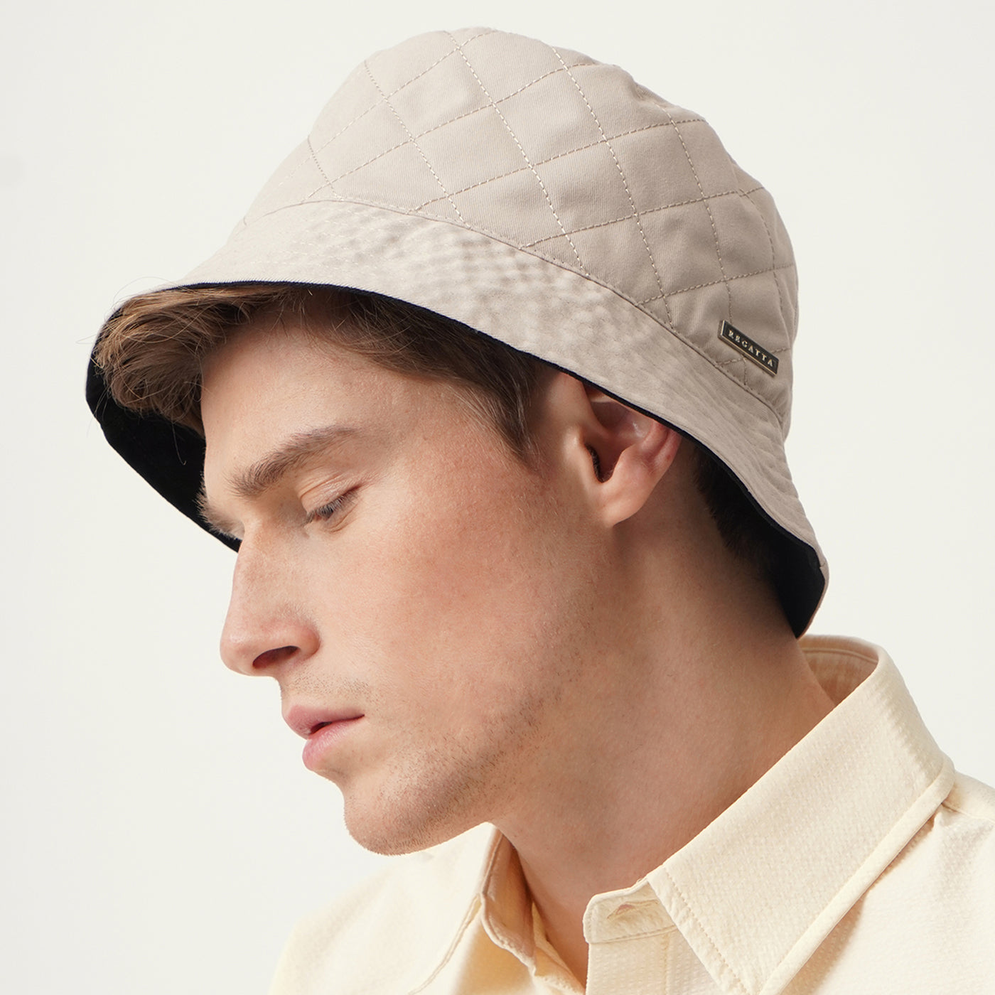 Reversible Bucket Hat with Quilted Stitch Detail