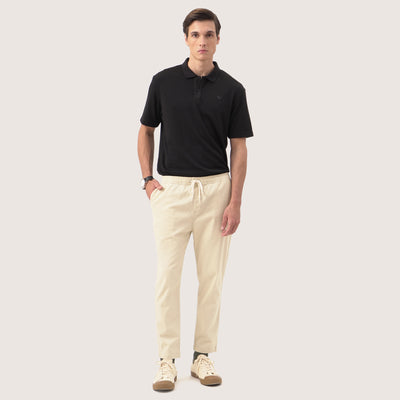 Woven Slim Fit Drawstring Trousers