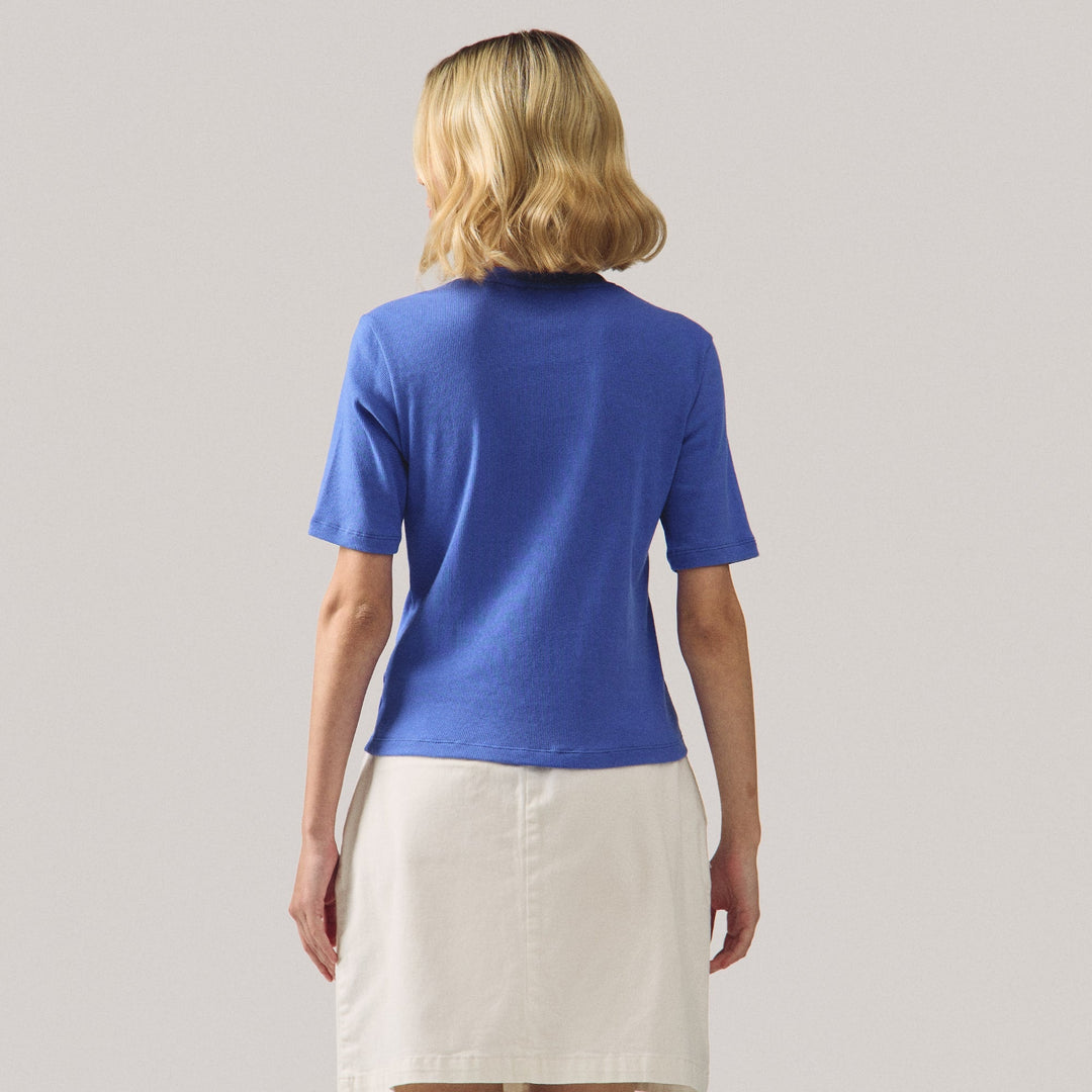 Round Neck Ribbed T-Shirt
