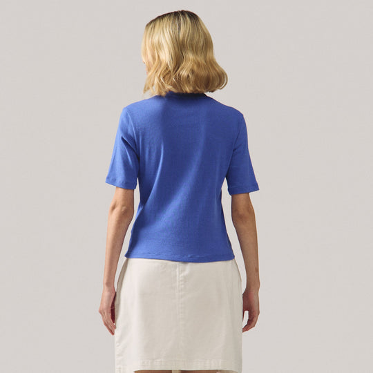 Round Neck Ribbed T-Shirt