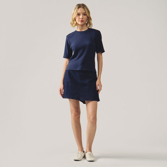 Round Neck Ribbed T-Shirt