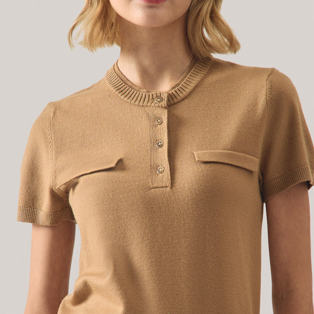Henley Knit Top