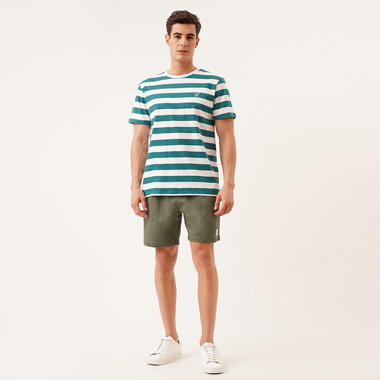Regular Fit Round Neck T-Shirt In Stripes