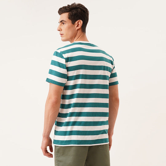 Regular Fit Round Neck T-Shirt In Stripes