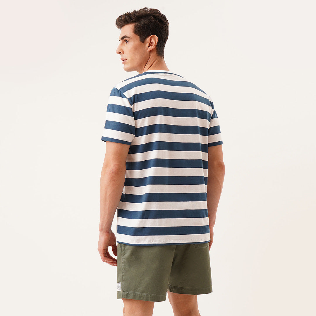 Regular Fit Round Neck T-Shirt In Stripes