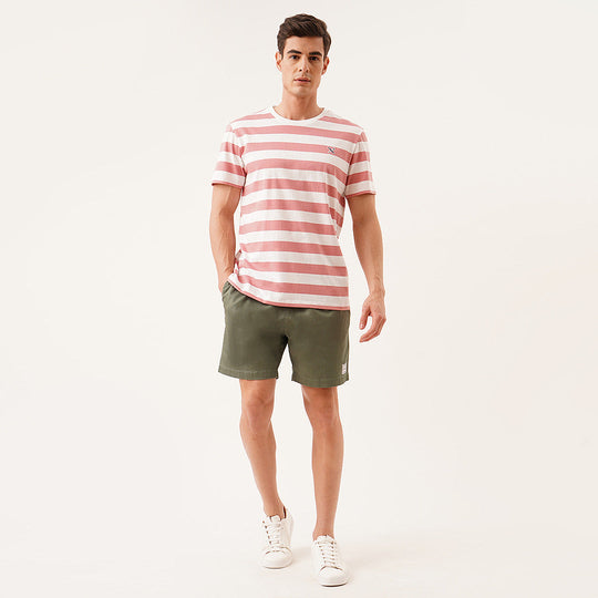 Regular Fit Round Neck T-Shirt In Stripes