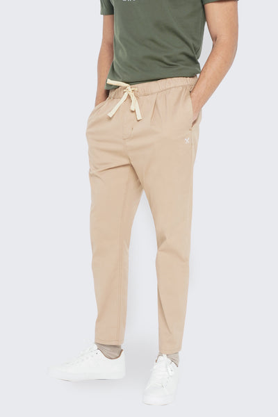 Slim Fit Woven Drawstring Trousers