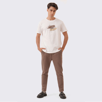 Round Neck T-Shirt With No Feel Print