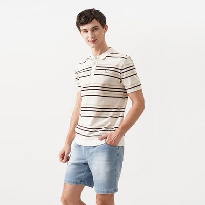 Polo Pique In Stripes