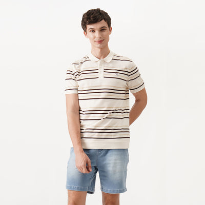 Polo Pique In Stripes