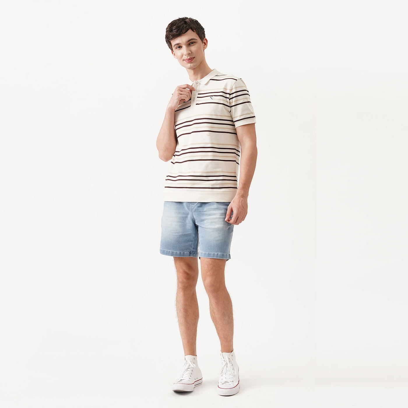 Polo Pique In Stripes