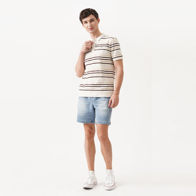 Polo Pique In Stripes