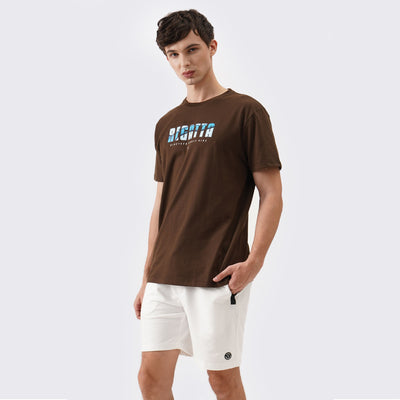 Round Neck T-Shirt With Front Gradient Logo