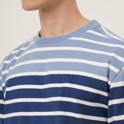 Round Neck Cotton Patterned T-Shirt