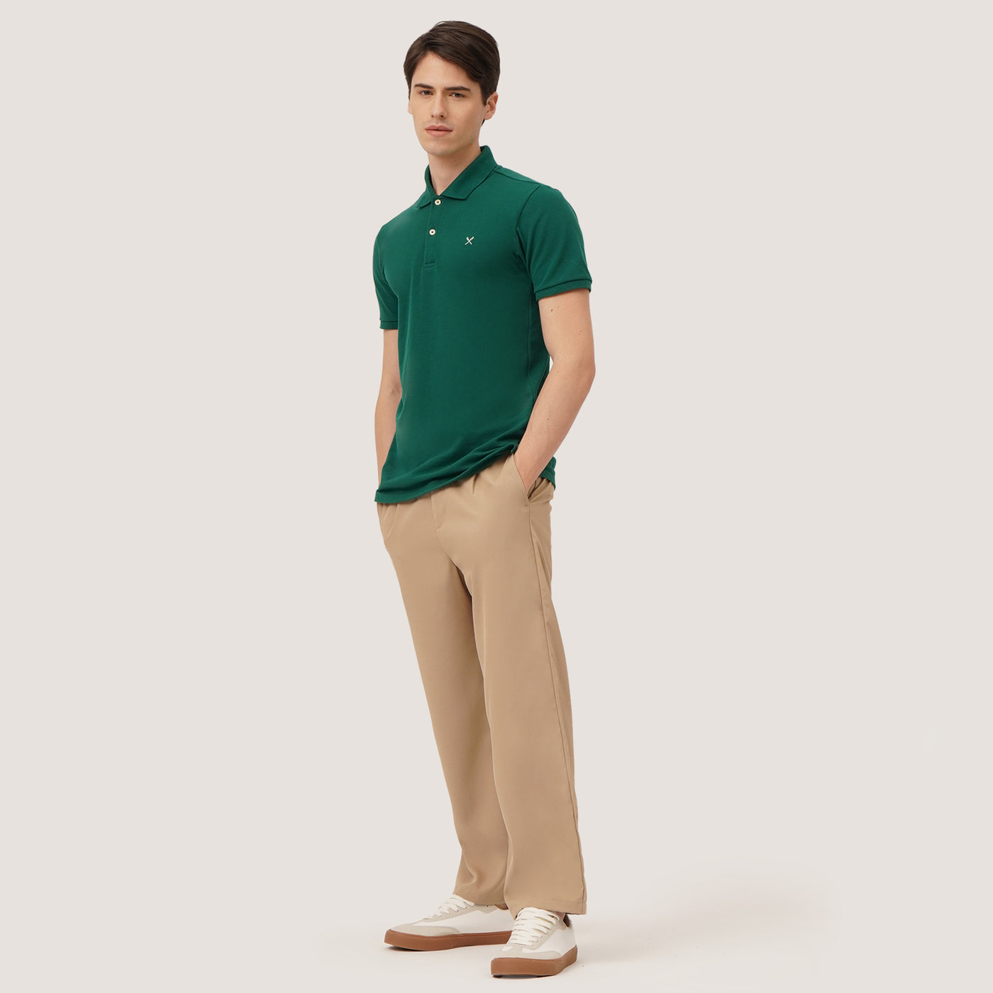 Pique Polo With Contrast Oar