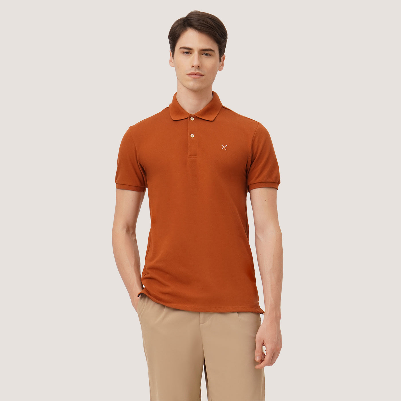 Pique Polo With Contrast Oar