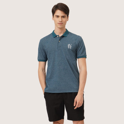 Regular Fit Polo In Mock Twist Fabric