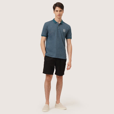 Regular Fit Polo In Mock Twist Fabric