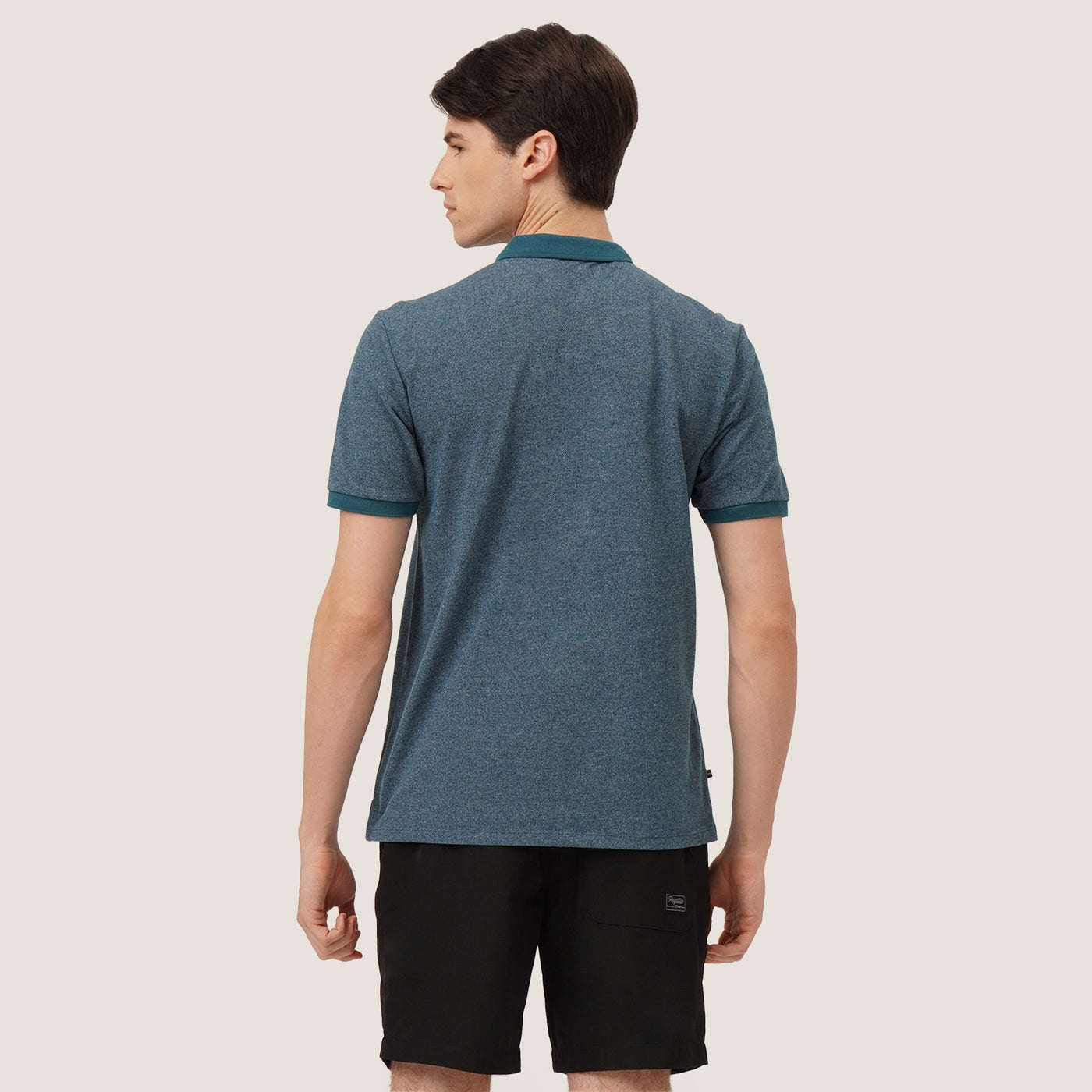 Regular Fit Polo In Mock Twist Fabric