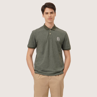 Regular Fit Polo In Mock Twist Fabric