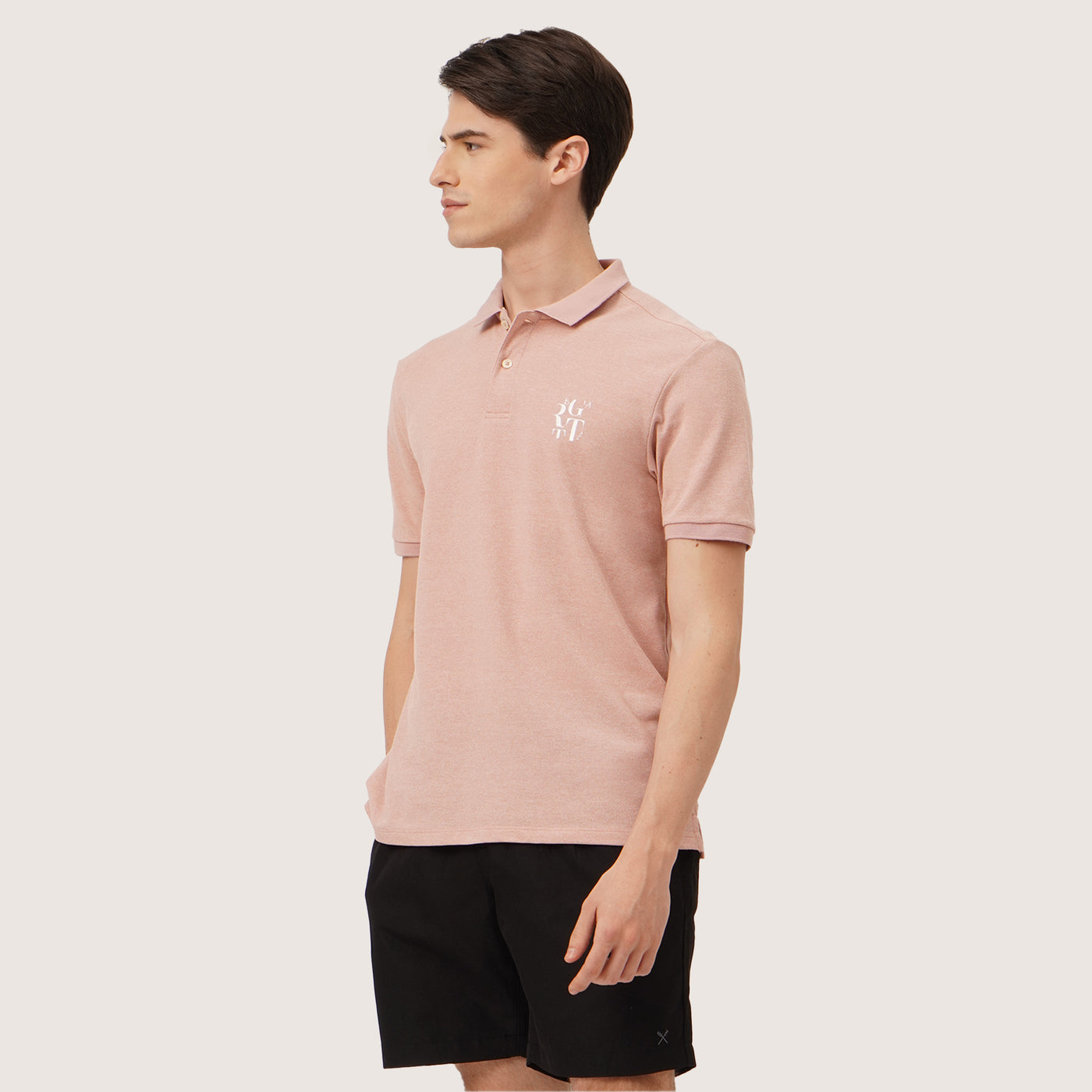Regular Fit Polo In Mock Twist Fabric