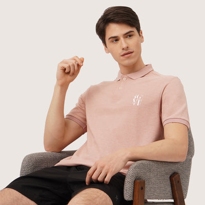 Regular Fit Polo In Mock Twist Fabric