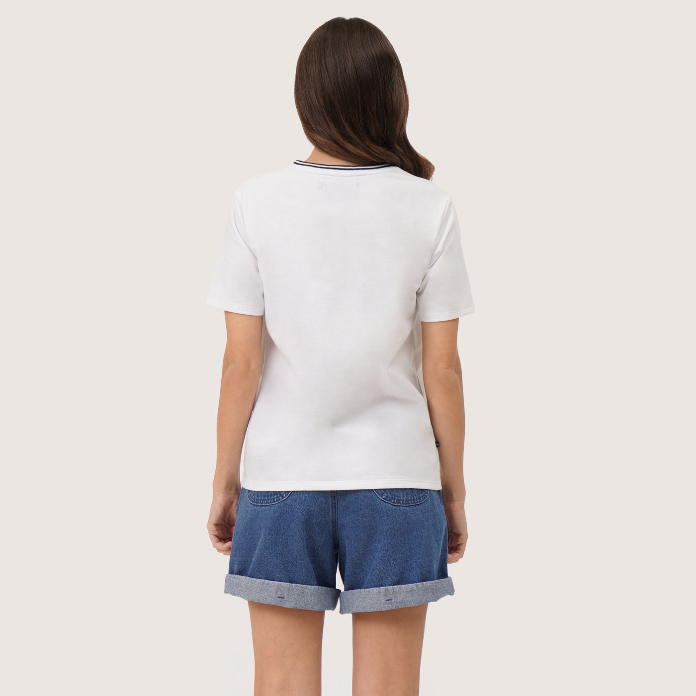 Round Neck T-Shirt with Tipping