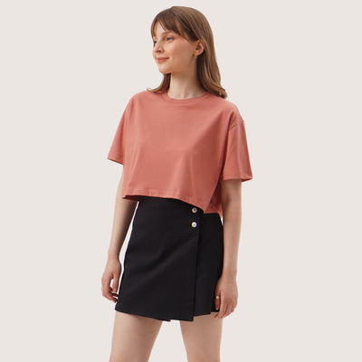 Boxy Cropped Single Jersey T-Shirt