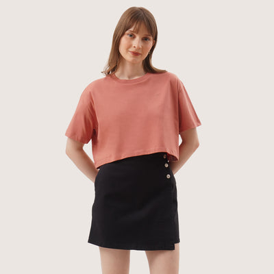 Boxy Cropped Single Jersey T-Shirt