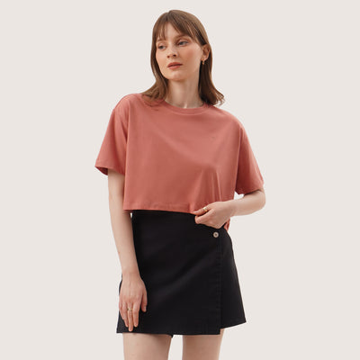 Boxy Cropped Single Jersey T-Shirt