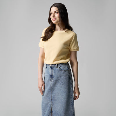Crew Neck Waffle T-Shirt