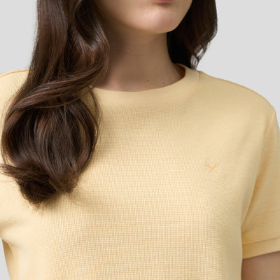 Crew Neck Waffle T-Shirt