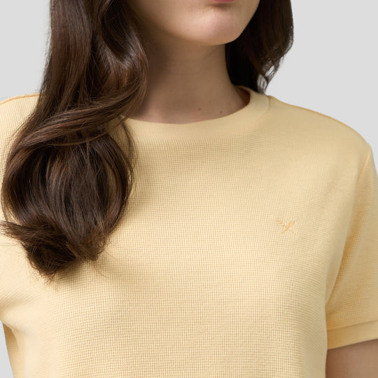 Crew Neck Waffle T-Shirt