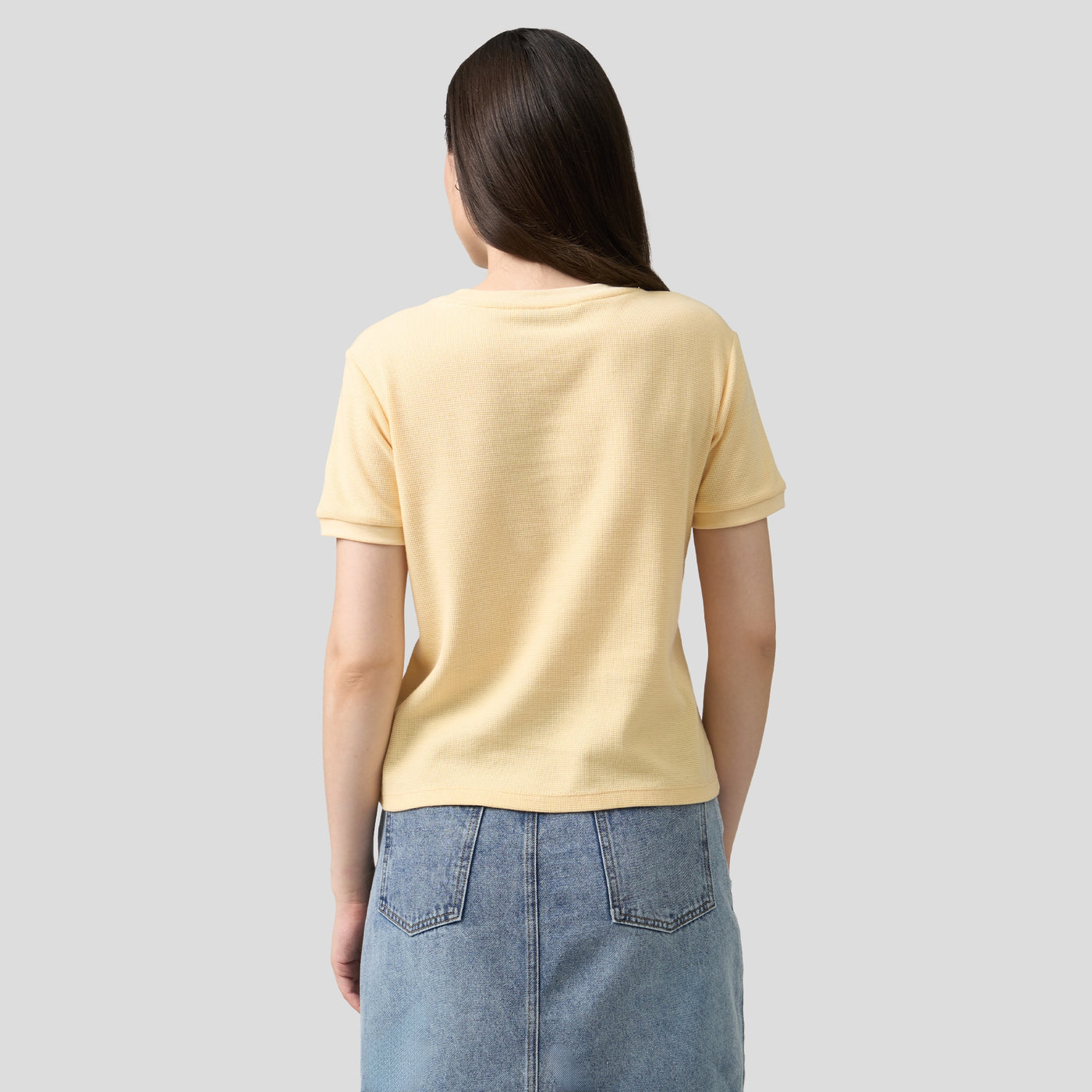 Crew Neck Waffle T-Shirt