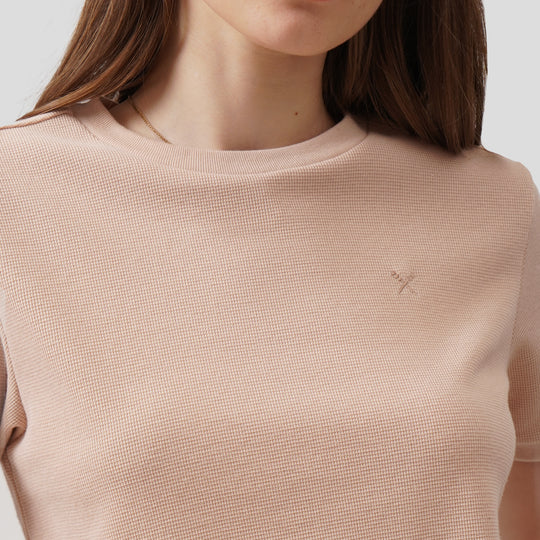 Crew Neck Waffle T-Shirt