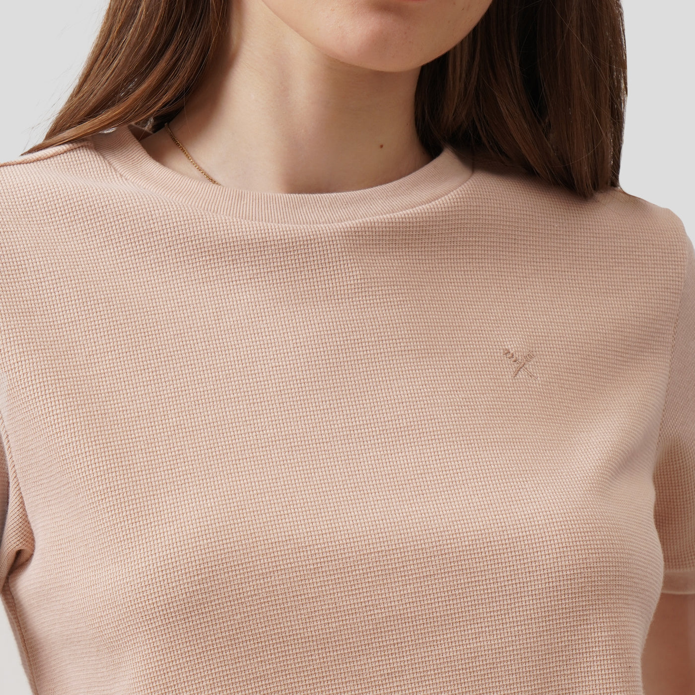 Crew Neck Waffle T-Shirt