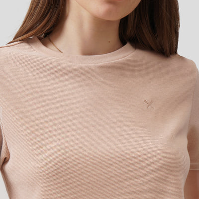 Crew Neck Waffle T-Shirt