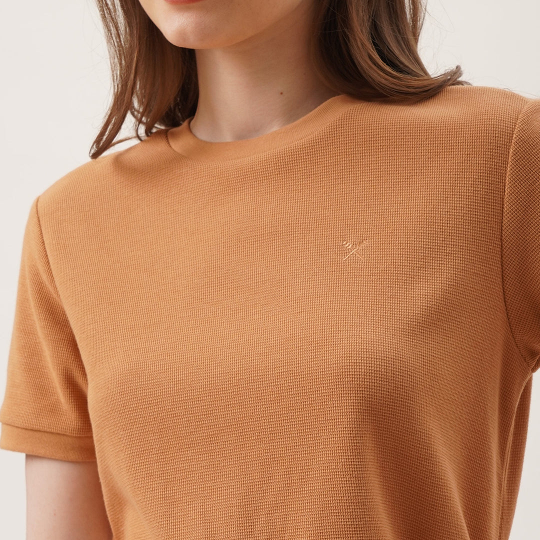 Crew Neck Waffle T-Shirt