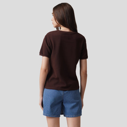 Crew Neck Waffle T-Shirt