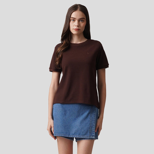 Crew Neck Waffle T-Shirt