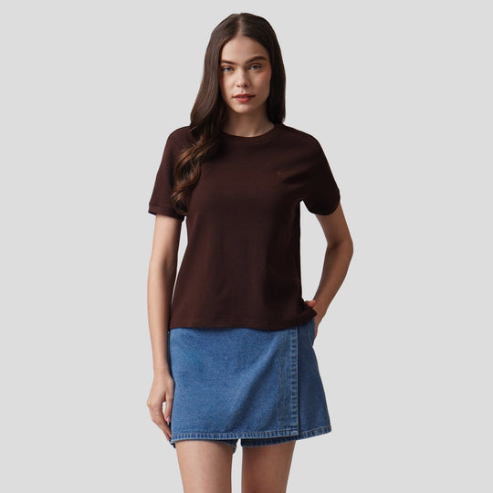 Crew Neck Waffle T-Shirt