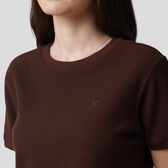 Crew Neck Waffle T-Shirt