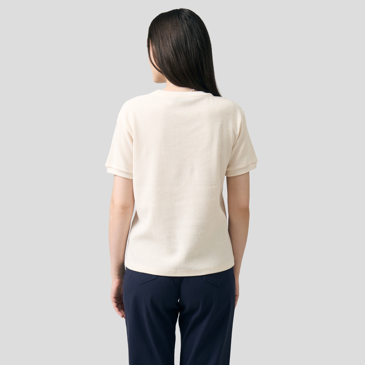 Crew Neck Waffle T-Shirt