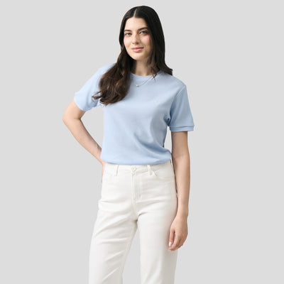 Crew Neck Waffle T-Shirt