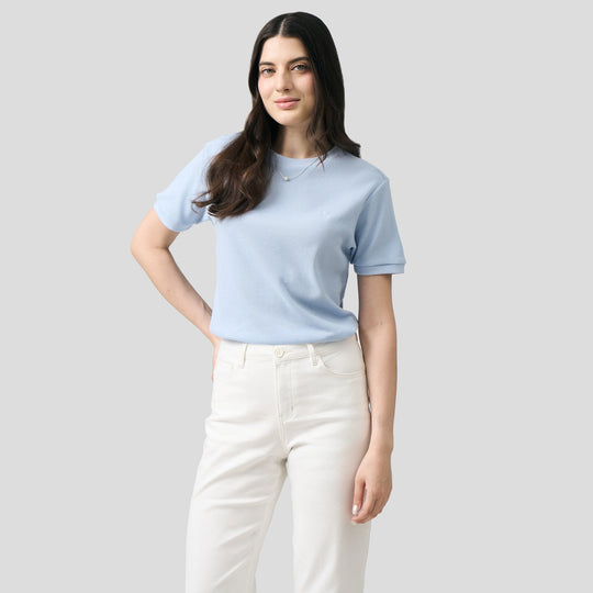 Crew Neck Waffle T-Shirt