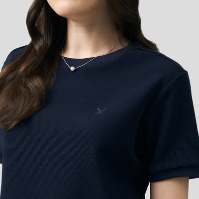 Crew Neck Waffle T-Shirt