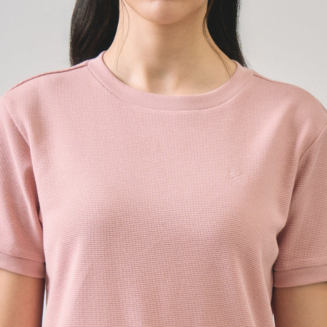 Crew Neck Waffle T-Shirt