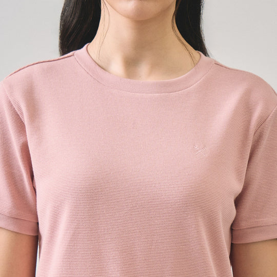 Crew Neck Waffle T-Shirt