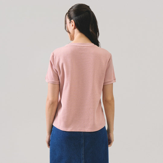 Crew Neck Waffle T-Shirt