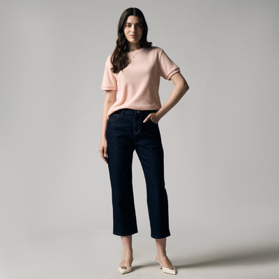 Crew Neck Waffle T-Shirt